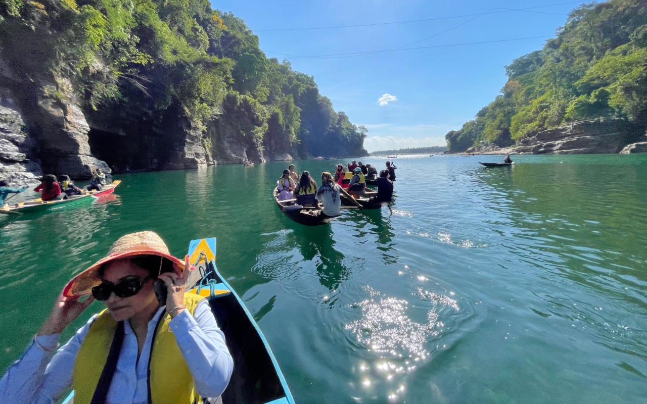 Enjoy a peaceful boat ride at Dawki